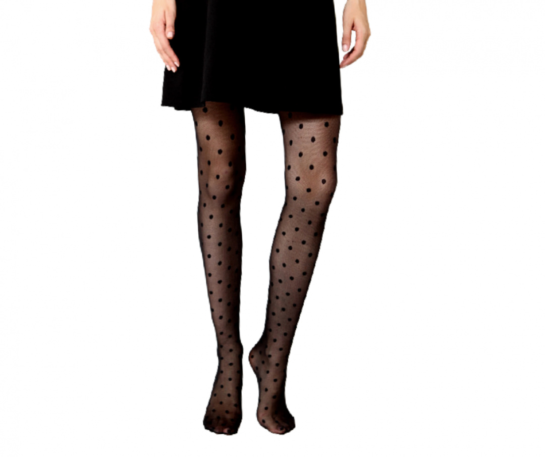 Fashion Tights/ Polka dot patterned opaques
