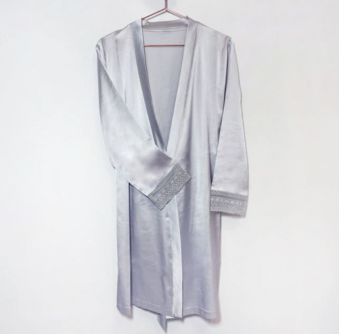 Women's gray nightie and negligee