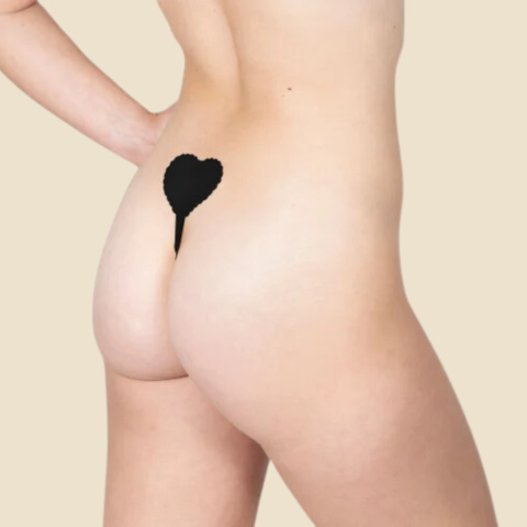 Second skin effect adhesive thong